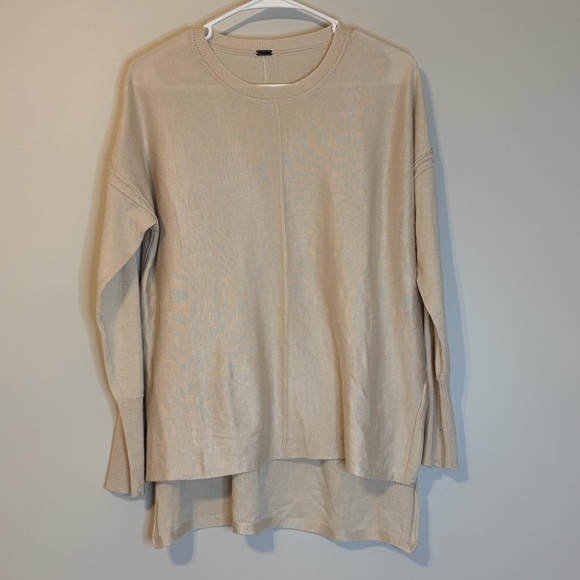 Poof! Sweaters - Poof! Women's Cream Crew Neck Sweater